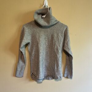 Max Studio 100% Cashmere Women’s Gray Turtleneck Sweater XL fit XS-S Fall Cozy